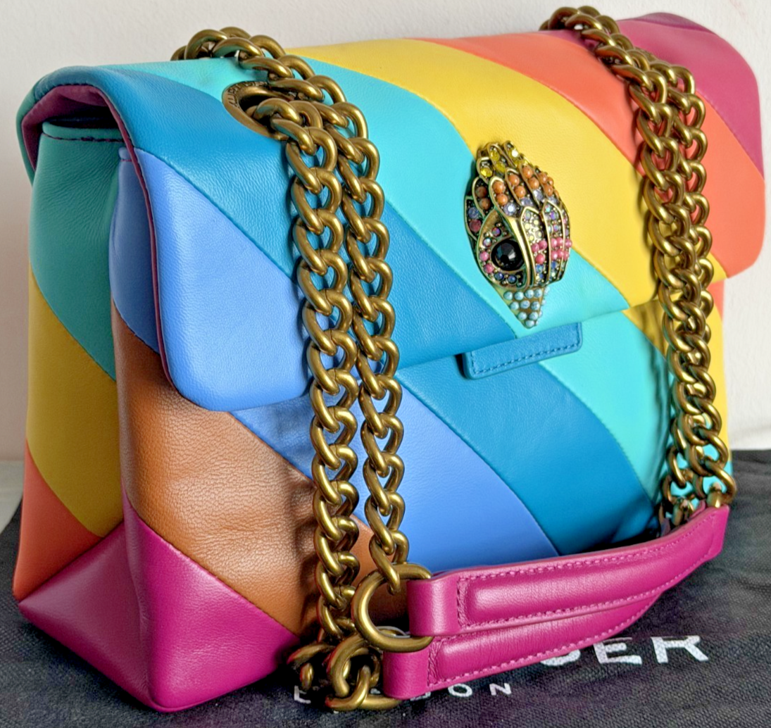 Kurt Geiger Leather Kensington Bag Rainbow Leather New Unused RRP £289 Free 🚚