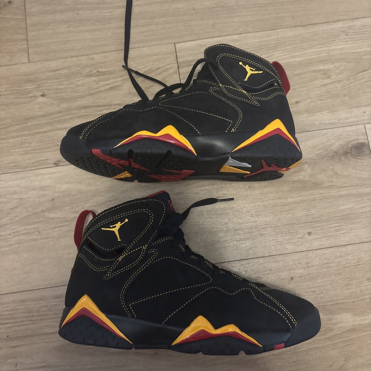 シューズ(男性用) Nike Air Jordan 7 CU9307-081 Nike Air Jordan 7 Retro Black/Citrus CU9307-081 Mens Size 9
