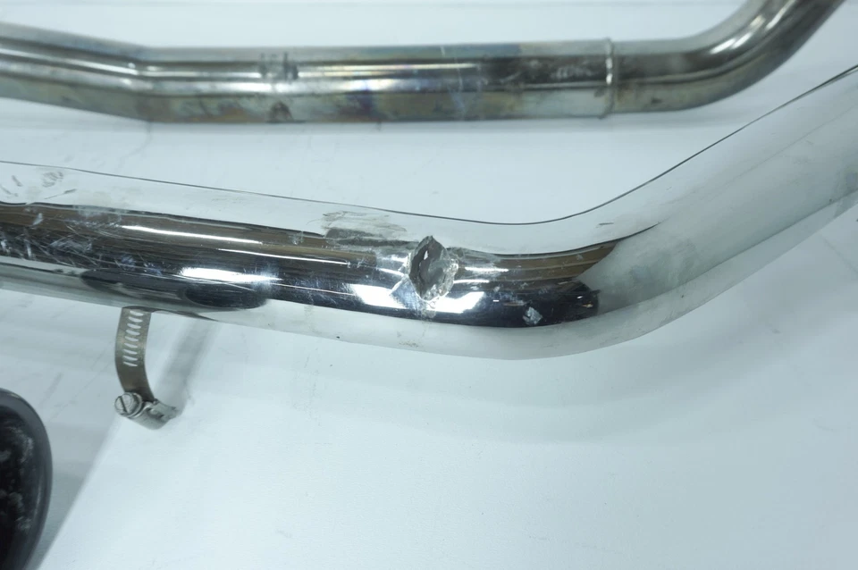 99 Harley Touring FLHR Road King tubos de escape silenciador Rinehart abollado Foto 4 de 4