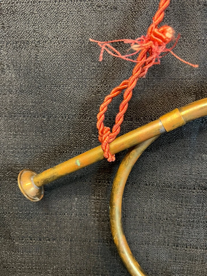 VTG 13"L Decorative Brass Horn Rope for Hanging Made in India Christmas - Image 3 of 4