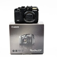 Canon PowerShot G12 10.0 MP Digital Camera Works, Battery & Charger, SD Cards