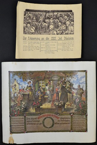 ww1 ww1 foglio ricordo 222. Divisione Fanteria FAR 278 foto di benvenuto 4897