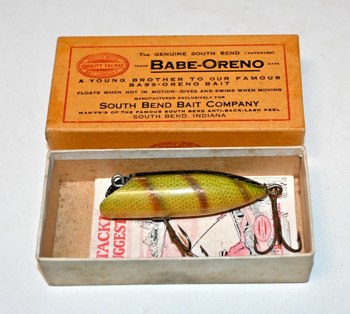 South Bend Wooden Vintage Fishing Lures with Original Box for sale