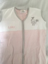 Pottery Barn Baby Pink Gray Owl SleepSack Medium 6-12 Mths "Libby" NWOT