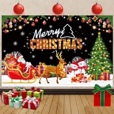 CHRISTMAS BACKDROP PHOTOGRAPHY Background Banner Xmas Winter Decor New