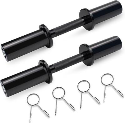 16'' Adjustable Olympic Dumbbell Handles(Weight CAPACITY: 150LBS), Pair of Loadab
