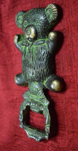 Set of 02 Pieces Brass Teddy Bear Opener Decorative Handicraft Kitchenware VR345 - Picture 2 of 8