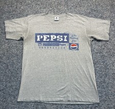 Vintage Pepsi Tee Shirt Men’s L/XL Gray Nothing Else Is A Pepsi Made In The USA