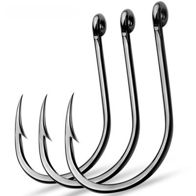200pcs/lot Circle Fishing Hooks Octopus Barb Fishing Hook with Offset Ponit