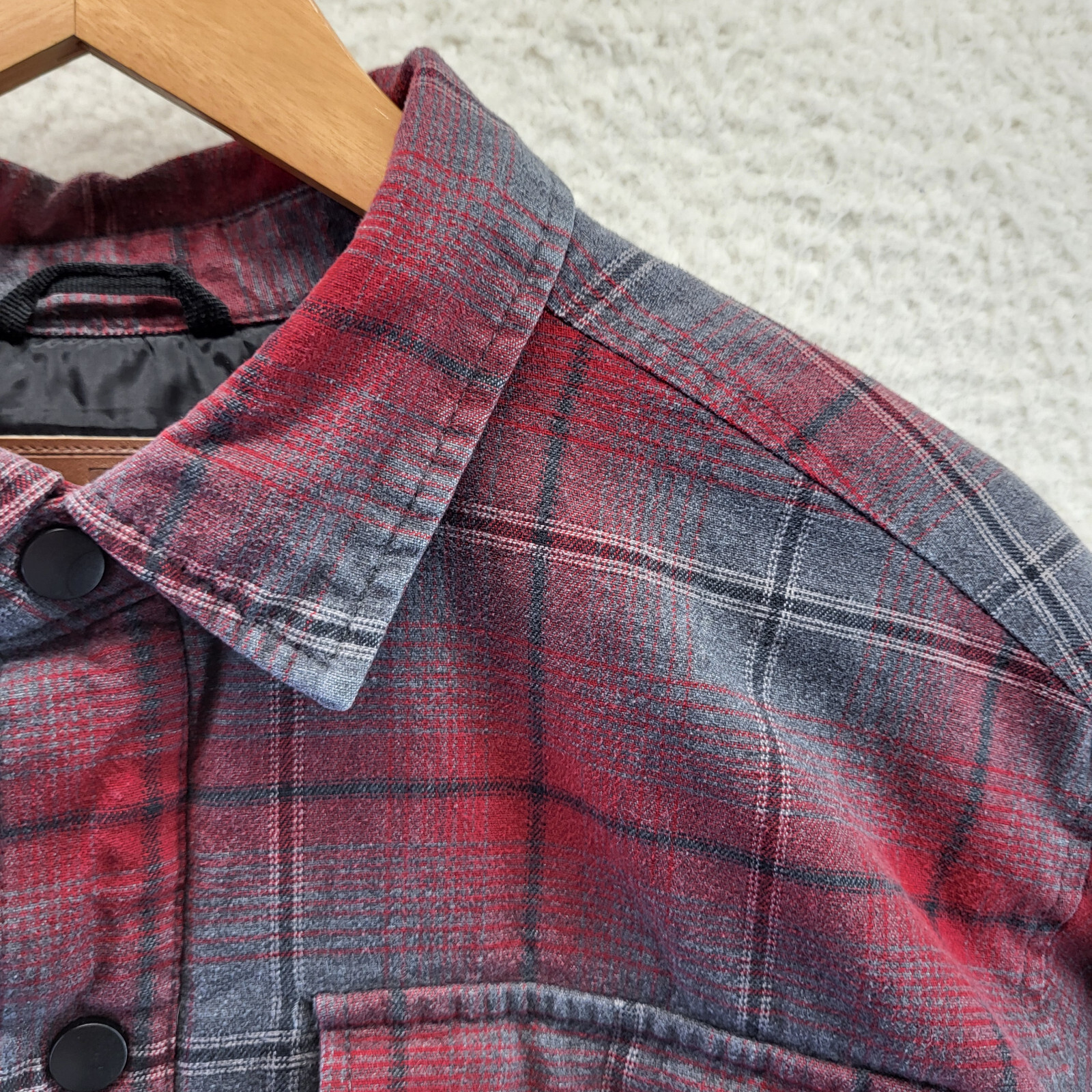 Rugged Elements Shacket Mens Large Red Fleece Lin… - image 3