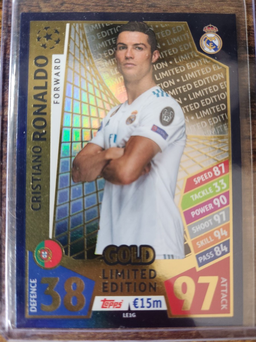 2017-18 Topps Match Attax UCL Cristiano Ronaldo Gold Limited