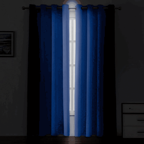 2 Pack Blackout Curtains for Bedroom with Grommet 42x84 inch Navy Blue - Picture 6 of 6