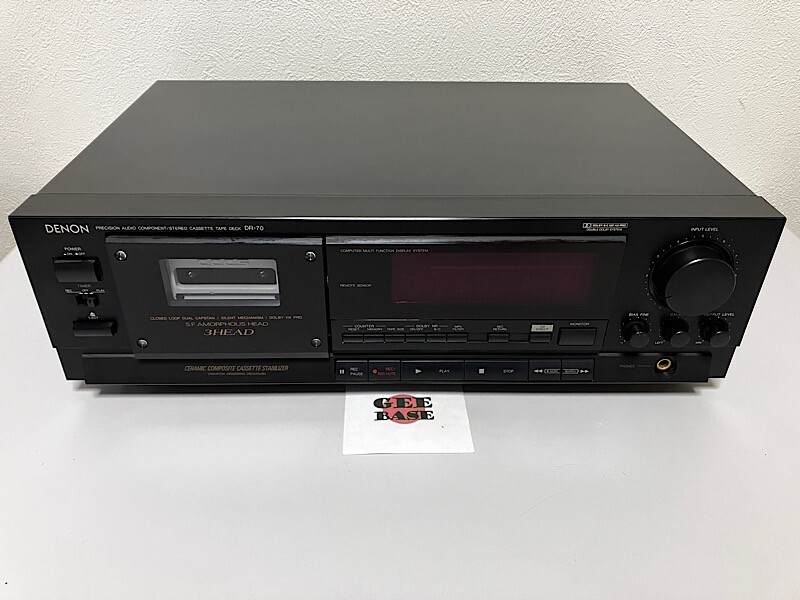 Denon DR-70 3-Head Stereo Cassette Tape Deck Confirmed Operation  