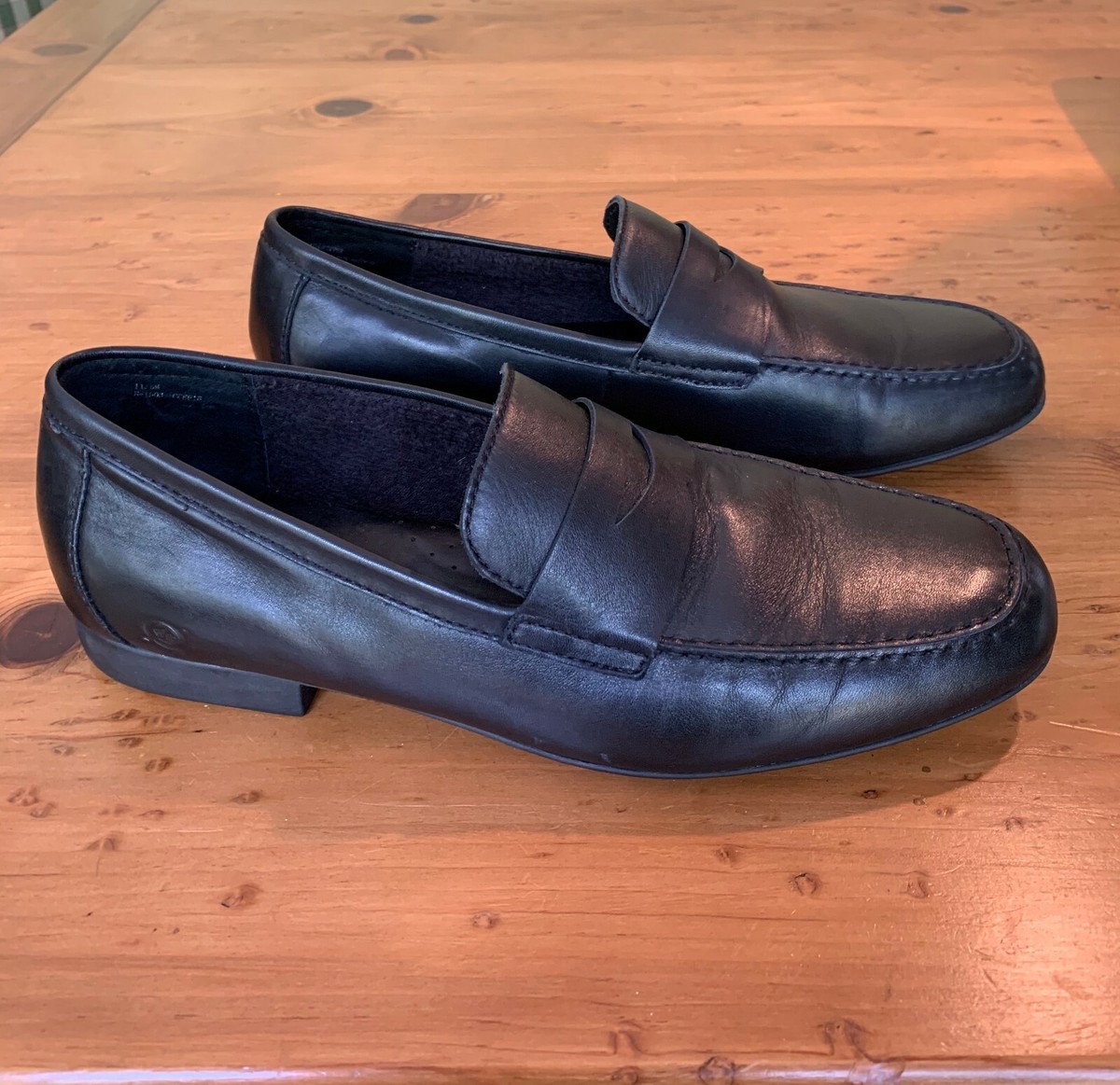Born Black Classic Pebblegrain Leather Penny Loafer Size 11 Black_Pebble_01_93f32be3-31d2-  main image 2