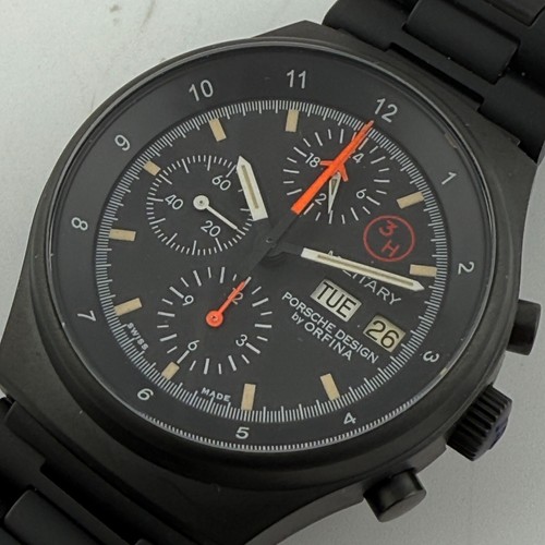 VINTAGE PORSCHE DESIGN 3H MILITARY PVD LEMANIA 5100 CHRONOGRAPH AUTOMATIC 42 MM