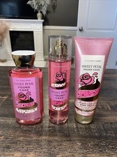 Bath  Body Works Sweet Petal Pound Cake Fragrance Mist, Shower Gel, Body Cream