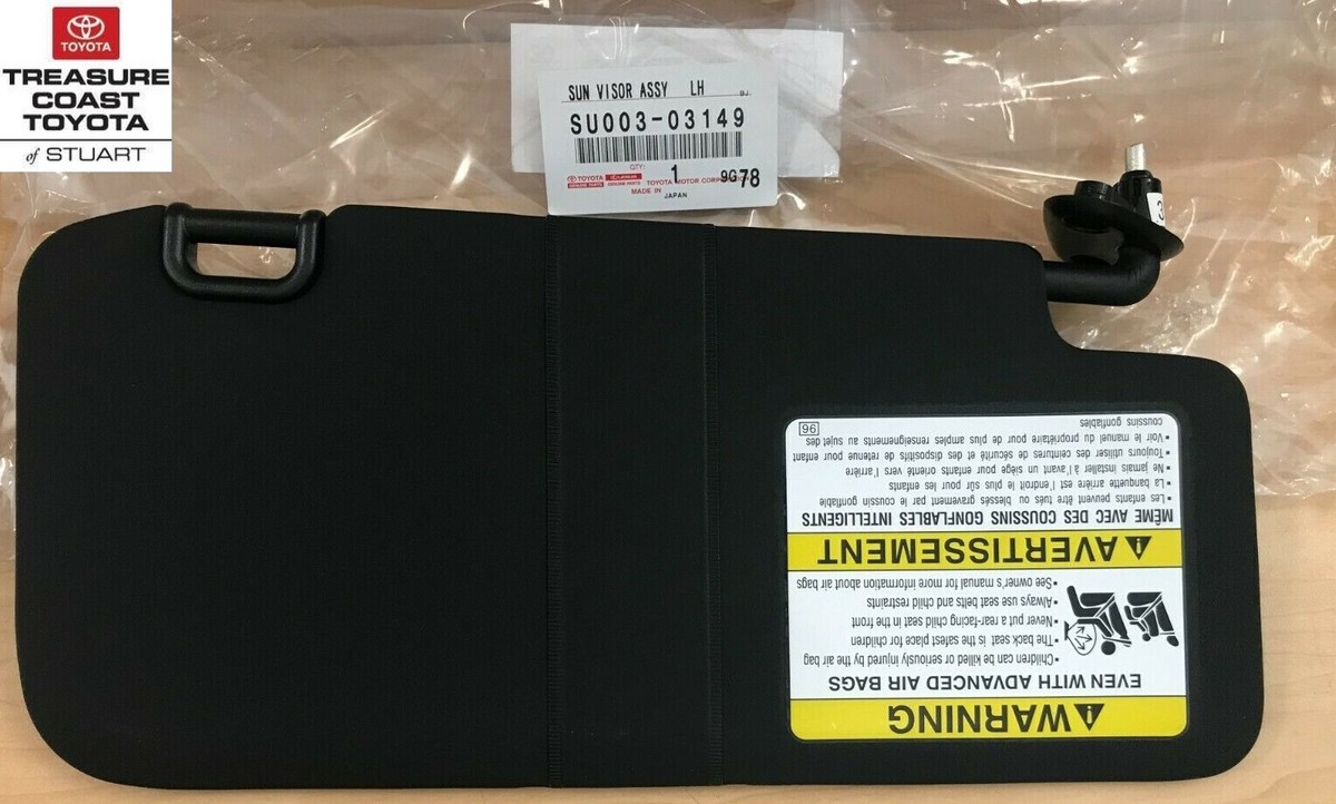 Genuine Toyota 86 Scion Fr-s Black Front Driver Sun Visor