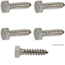 Lag Screws Hex Head Stainless Steel 3/8" x 5" Qty 100