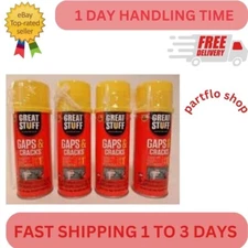 4 Cans Dow Great Stuff Gaps & Cracks Expanding Foam Sealant Insulation 12oz