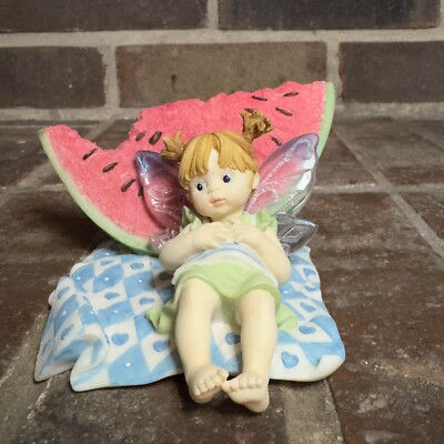Little Kitchen Fairies Enesco Tummy Ache Fairie 2005 Watermelon Toddler 4004988
