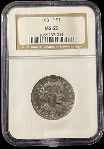 GEM BU 1981-P Susan B Anthony SBA $1 Dollar NGC MS65