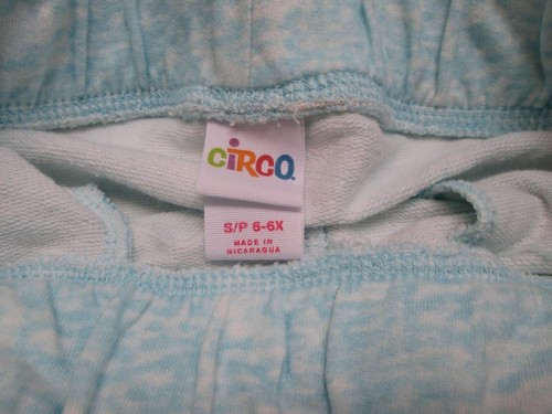 CIRCO KIDS GIRLS WHITE BLUE CASUAL STRETCH ATHLETIC BEACH PLAY SHORTS S/6 NEW - Picture 3 of 3