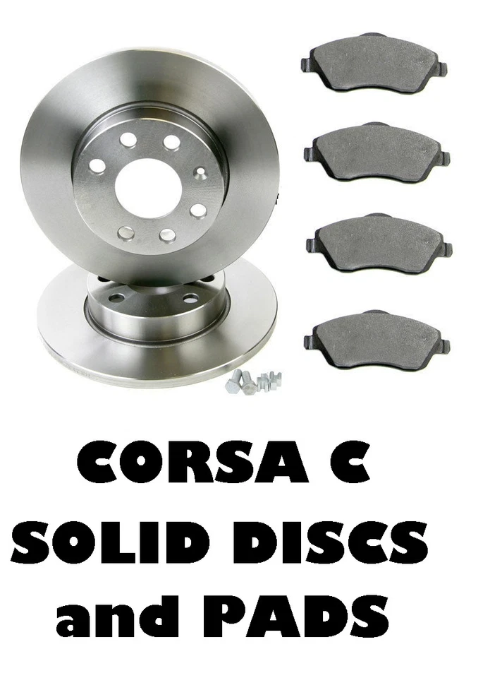 Opel Corsa C 1.0 1.2 240mm Uni Avant 2 Frein Disques Et 4 Coussinets Set Neuf - Photo 1/1