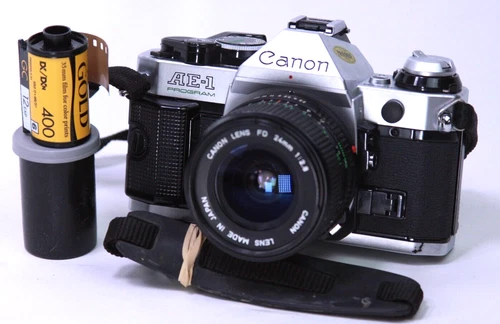 Canon AE-1 Program Camera w/ FD 24mm F/2.8 Lens Sporty Grip - Great Condition!#6
