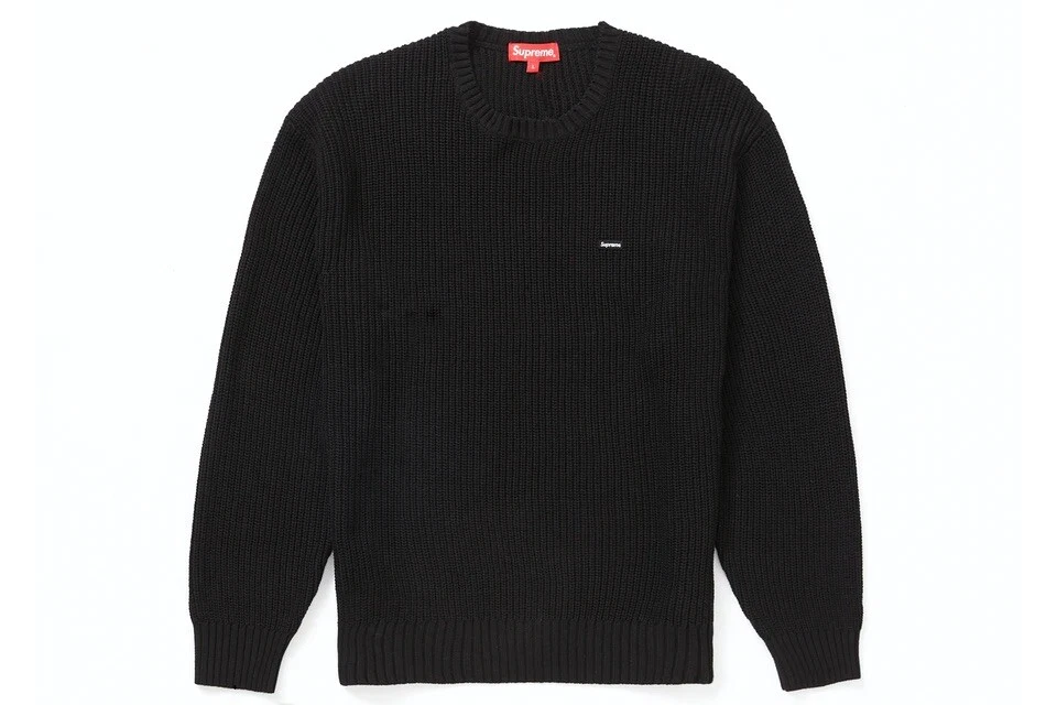 Pull tricoté côte mélangée Supreme FW21 SK25 noir mélange taille M