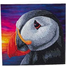Penguin Sunset Crystal Art Card Kit Craft Buddy New