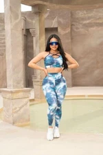 2-Piece Colombian Activewear Set – Scrunch Butt High-Waisted Leggings & Crop Top