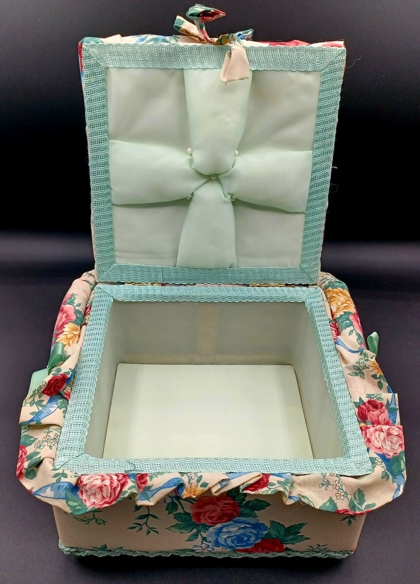 アンティーク雑貨 Floral Fabric Box . アンティーク雑貨 Floral Fabric Box . Floral Fabric Box . French
