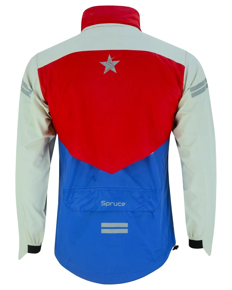 Mens Cycling rain jacket Hooded Bikers wear water resistant outdoor running top - image 4 of 4