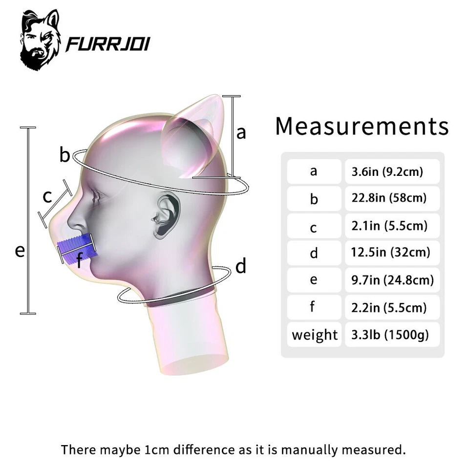 FURRJOI Silicona Negro BDSM Perro Drone Máscara Capucha Con Tubo Gay Cachorro Amor Fetiche Foto 2 de 4