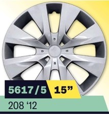 4 RADKAPPEN RADZIERBLENDEN 15" Zoll FUR PEUGEOT 208 2012 12 5617/5