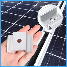 Solar Panel Mid Clamps Mount Bracket 1.06" Aluminium Mounting Accessories 12 PCS