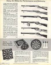 1963 ADVERT 2 PG Daisy rifle de aire comprimido pistola Spittin imagen bomba tipo Crosman Hahn 18