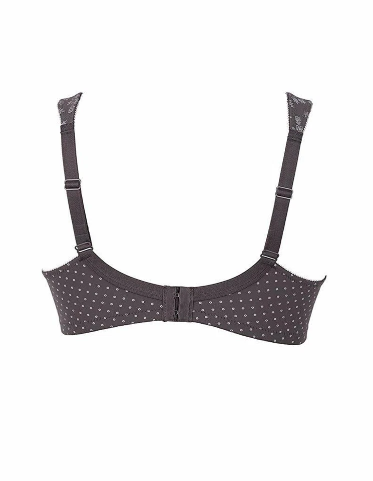Bonito sujetador cómodo sin aros floral gris y blanco de Anita, US 36B, UK 36B Foto 4 de 4