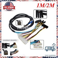 Mini SAS HD SFF-8644 to 4 Ports SAS SFF-8482 29P Server Adapter cables 1M 2M