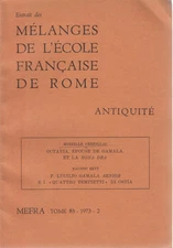 Extrai de Mélanges de l'École Française de Rome, Antique. (MEFRA), Tome 85, 19