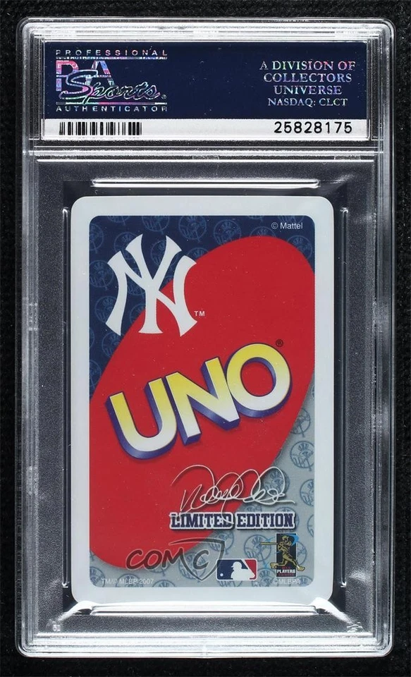 2007 Uno Derek Jeter Limited Edition Derek Jeter #7B PSA 10 GEM MT HOF - Image 2 of 2