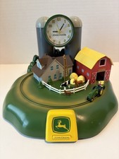 Vintage John Deere Tractor Sound Alarm Clock Farm Scene Box COA Parts/Repair