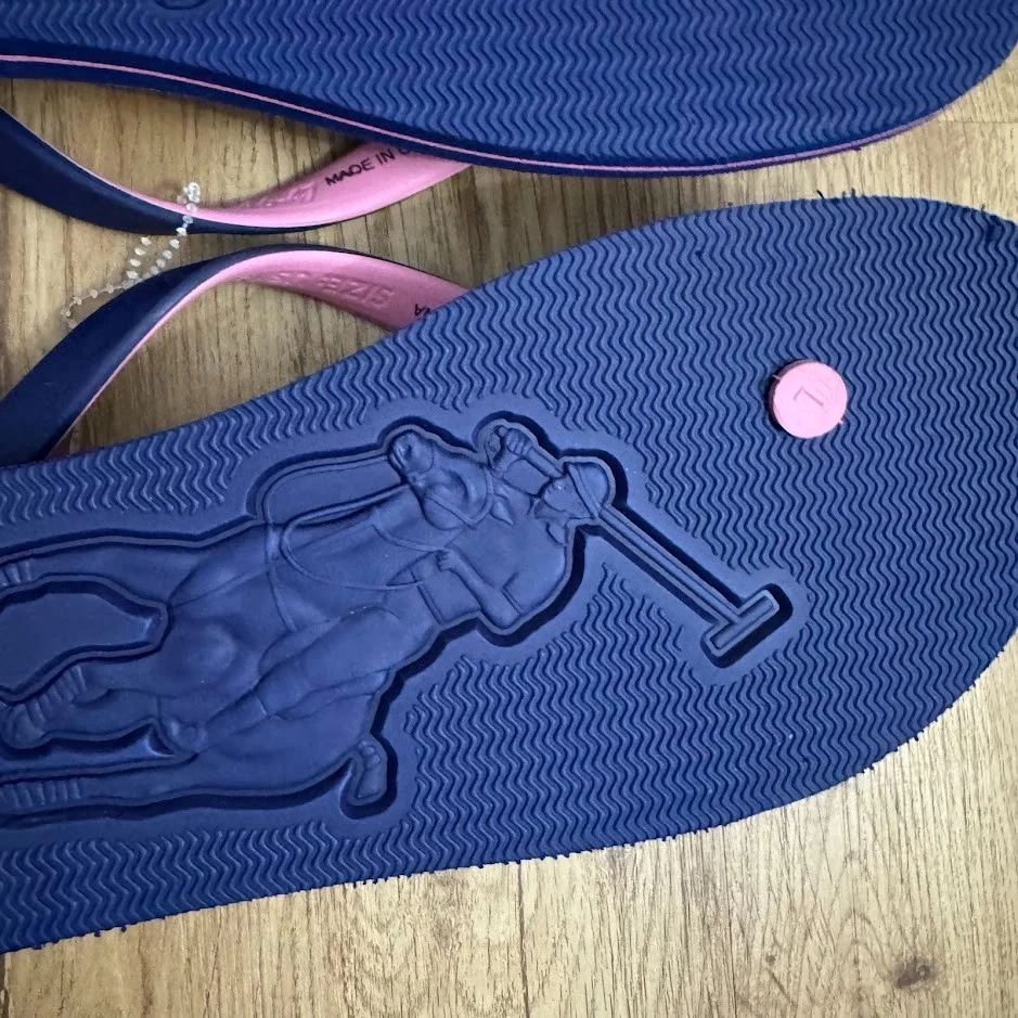 Chanclas Polo Ralph Lauren Bolt Tropicales Playa Azul Rosa Para Hombre Talla 13 NUEVAS Foto 4 de 4