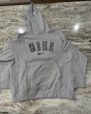 Nike Kids Gray Pullover Hoodie Sweatshirt Youth Size M Unisex Logo