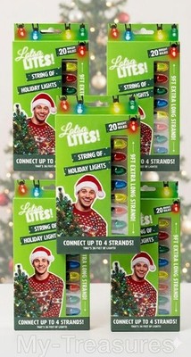 NEW Lot 5 Lotsa LITES 9ft Multicolor Indoor Christmas String Lights 20ct Holiday