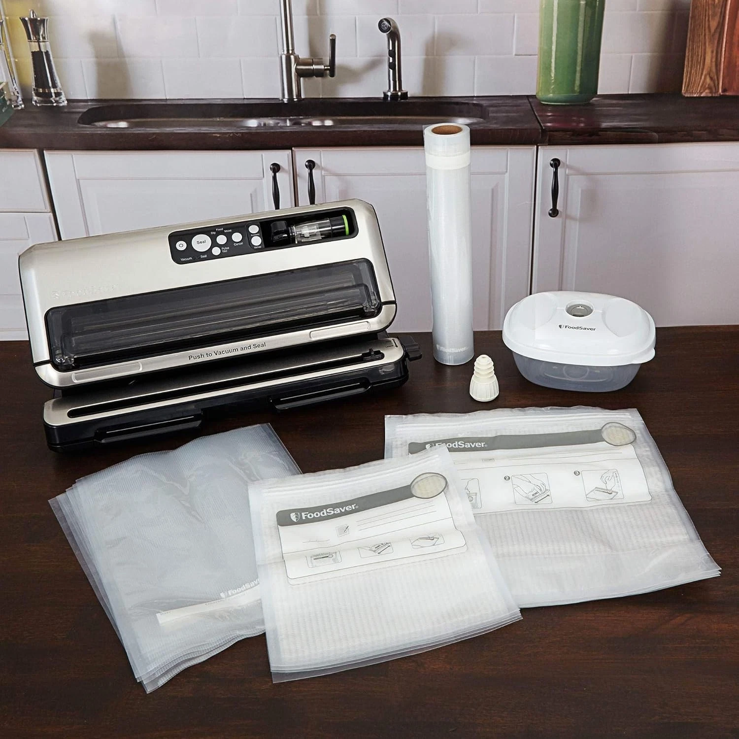 FoodSaver FM5480 Set 2-in-1 Automatic Vacuum Sealer Machine - Silver/Black NEW!
