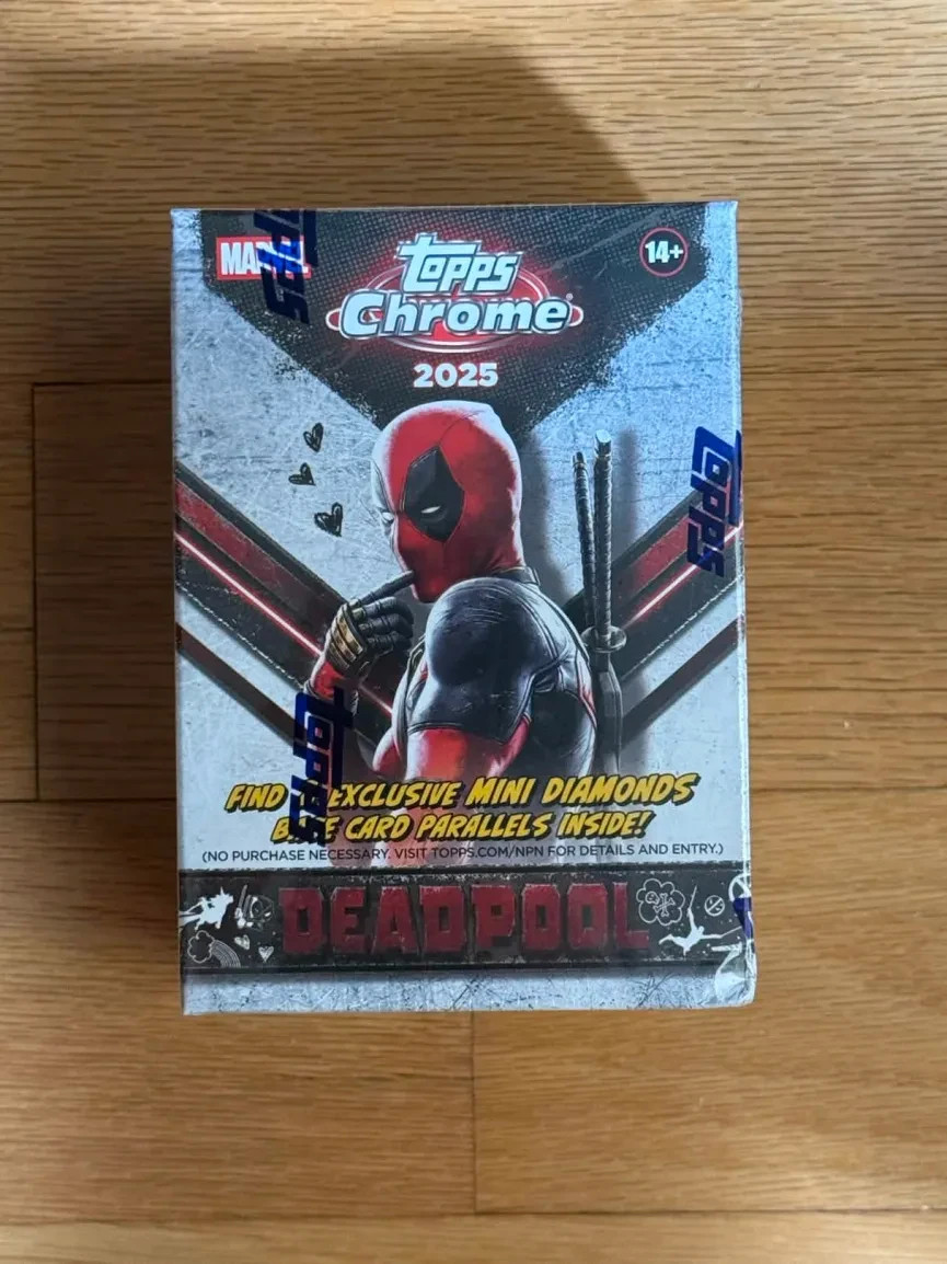 2025 Topps Chrome DEADPOOL Value Blaster BOX (28 Cards) MARVEL New