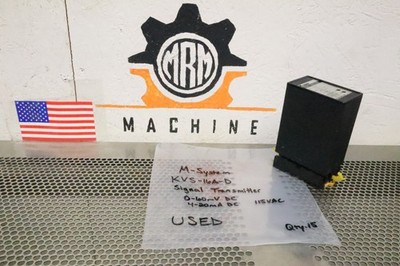 M-System KVS-16A-D K-Unit Signal Transmitter 0-60mVDC 4-20mA DC 115VAC & Base