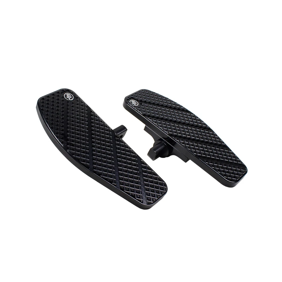 Pedales de pie de estribo de aluminio negro para Harley 84-17 Softail Bad Boy FXS  Foto 4 de 4
