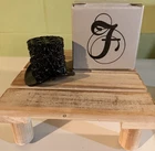 Fenton Black Glass Top Hat Figurine Handmade Art Glass K199CBK 8389 with Box